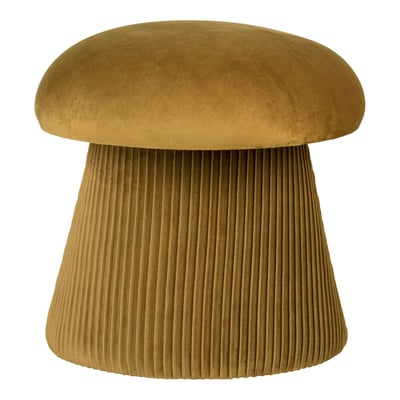 Pouf design forme champignon, couleur moutarde BRUGES PIER IMPORT