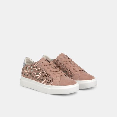 Baskets en cuir à strass sur le côté ALMA EN PENA