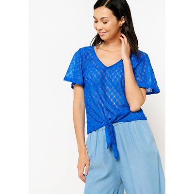 T-shirt en macramé à motif ajouré LOLALIZA