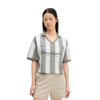 MOP Club '67 Football Maillot Shirt, Cropped, Striped en mélange de coton organique MARC O'POLO