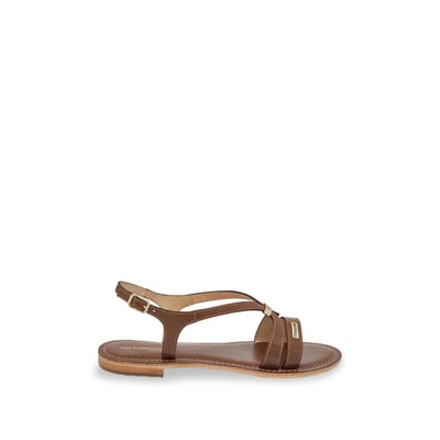 Sandales Plates Femme été - Confortables, En Cuir, Style Tropeziennes, Avec Strass, Pieds Nus Ou Chaussettes