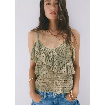 Haut crochet volants MANGO