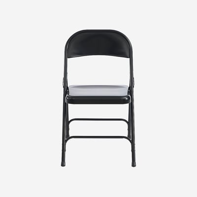 Lot de 4 chaises pliantes en acier laqué MACADAM HABITAT