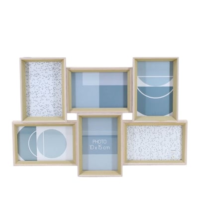 Cadre photos 6 vues en bois 42x30cm ORNAMI