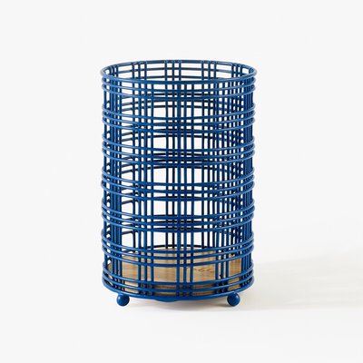 Colour Me Happy Utensil Holder with Bamboo Base in Blue SUR LA TABLE 