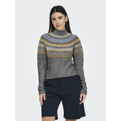 Trui in fijn tricot met jacquard motief ONLY