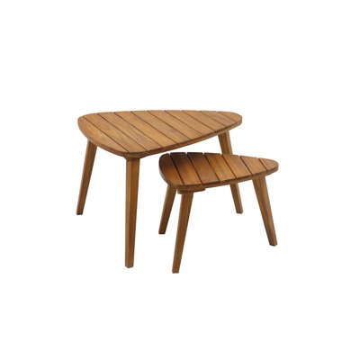 Tables basses gigognes en bois massif (lot de 2) ELQUI MILIBOO