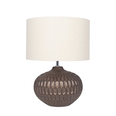 Bronze Glazed Ceramic Textured Table Lamp SO'HOME