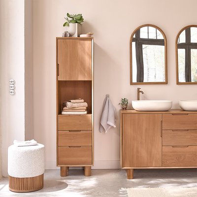 Colonne de salle de bain en teck massif 45 cm GUSTAVE BERAH GETAH