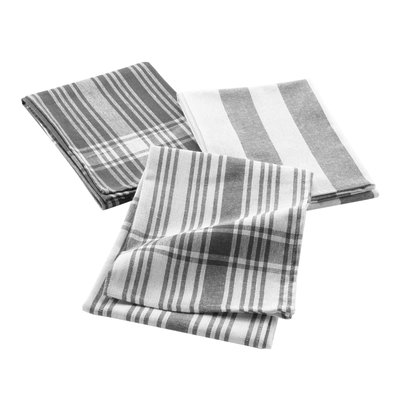 3 Serviettes torchons coton tisse Bayados DOUCEUR D'INTÉRIEUR