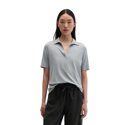 Blouse en jersey style polo regular en LENZING™ ECOVERO™ MARC O'POLO