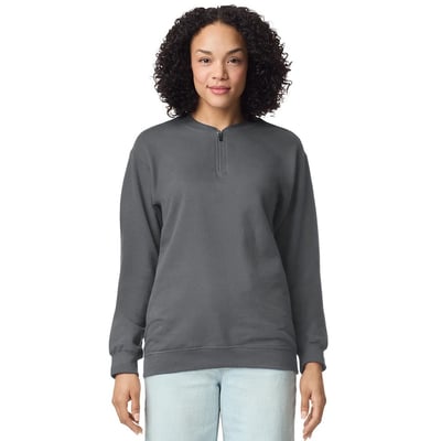 Sweat uni à col zippé SOFTSTYLE GILDAN