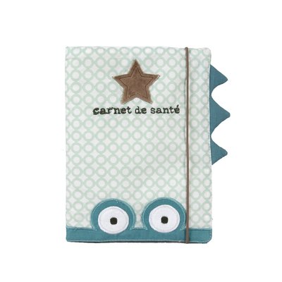 Protège-carnet de santé coton bio CROCODILE LITTLE CREVETTE