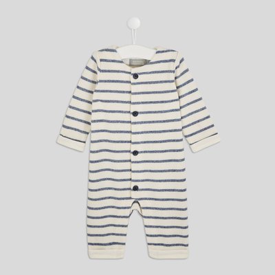 Combinaison manches longues rayée en coton BOUT'CHOU