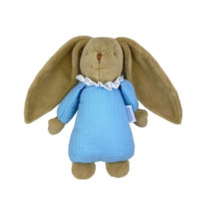 Peluche musicale Lapin Nid d'Ange 25cm Bleu Ciel TROUSSELIER