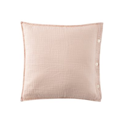 Housse de coussin gaze de coton INFINI II CARRE BLANC