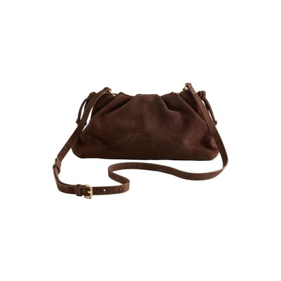 Pochette froncée en daim NEXT