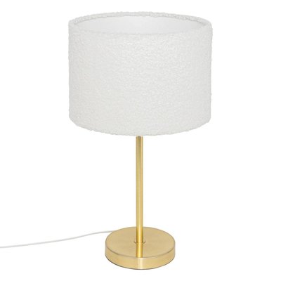 Lampe à poser en métal doré abat-jour bouclette TINA ATMOSPHERA