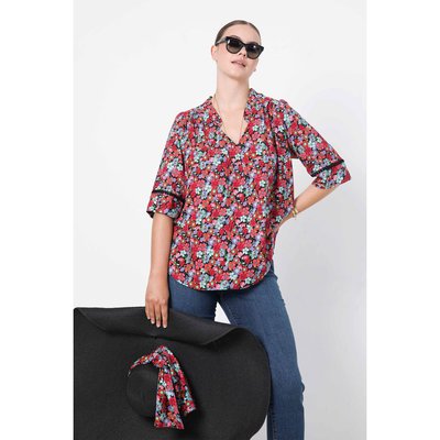 Blouse imprimée col V matière éco-responsable JEAN-MARC PHILIPPE