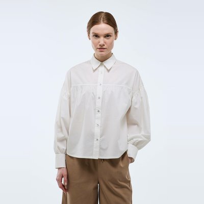 Chemise manches longues unie en coton BIO GOTS MONOPRIX
