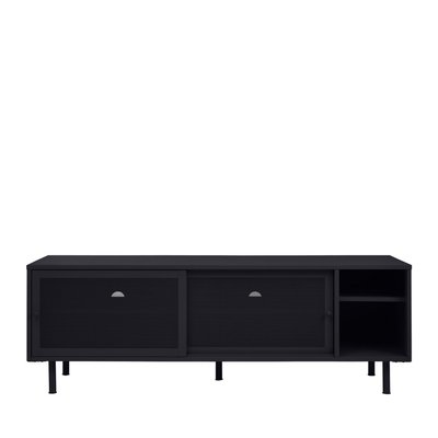 Meuble TV 2 portes, 2 niches en métal L160cm- KISO DRAWER