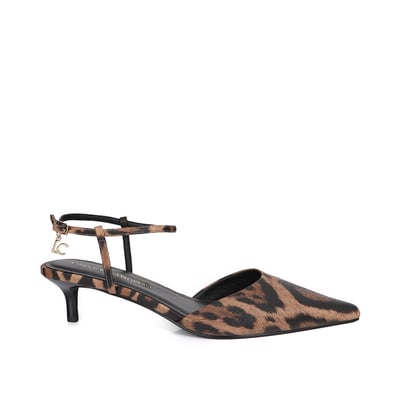 Escarpins destalonés kitten heel imprimé léopard LOLA CASADEMUNT