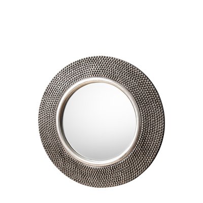 80cm Silver Bobble Round Mirror SO'HOME