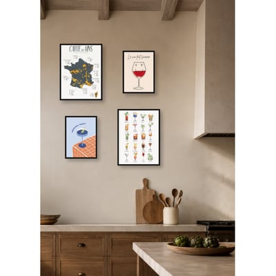 Pack d'affiches encadrées – Cuisine L'AFFICHERIE