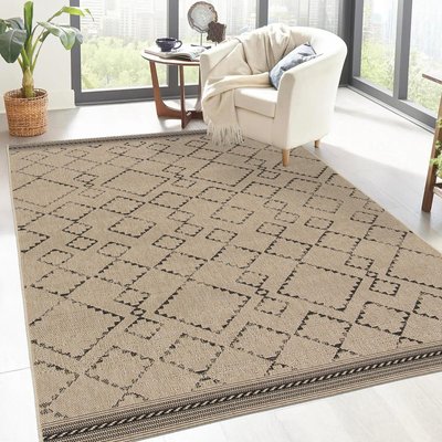Tapis extérieur tissé kilim rectangle BOTANI 4 UN AMOUR DE TAPIS