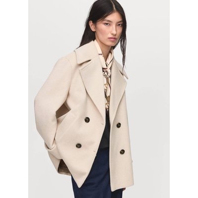Manteau laine mélangée croisé MANGO