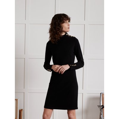 Robe-pull col montant boutons dorés CYRILLUS