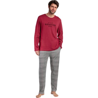 Pyjama pantalon top manches longues Houndstooth ADMAS