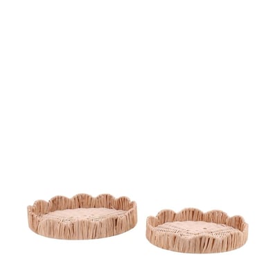 Plateau rond en rotin 25cm ORNAMI