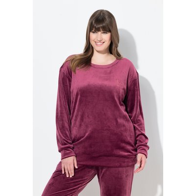 Pull homewear, velours ras, broderie ULLA POPKEN