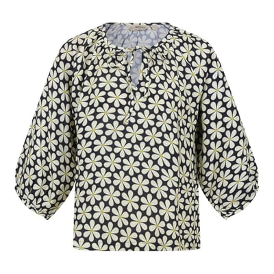 Blouse manches ¾ bouffantes motif/style floral PEASANT REGATTA