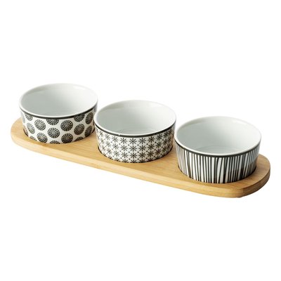 Planche apéritive coupelle Bohemia - Bambou SECRET DE GOURMET