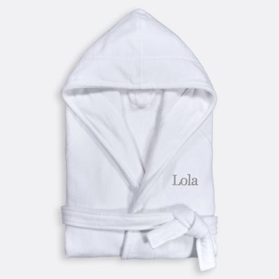 Peignoir à capuche, en éponge velours personnalisé, TRIZIE LA REDOUTE INTERIEURS