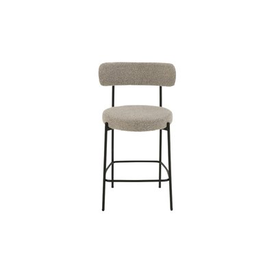 Chaises de bar en métal noir et bouclette (lot de 2) - GERDA HELLIN, DEPUIS 1862