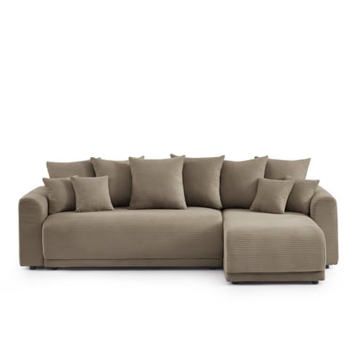 Canapé d'angle convertible velours  SOLINE BAÏTA