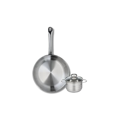 Batterie de cuisine 1 poêle 28cm + 1 faitout 12cm PROFI BRILLANT ELO