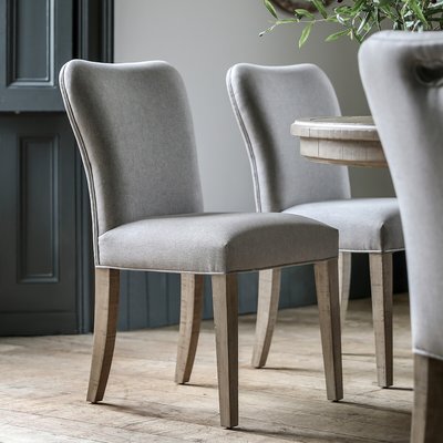 Vinton Linen Upholstered Dining Chairs (Set of 2) SO'HOME