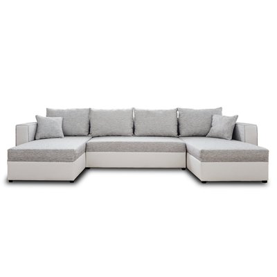 Canapé Panoramique Convertible Simili/Tissu 7 places - OPALE LISA DESIGN