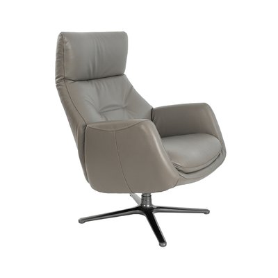 Fauteuil pivotant inclinable en cuir ANGEL CERDA
