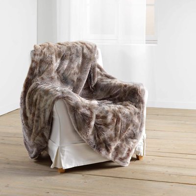 Plaid imitation fourrure antartic DOUCEUR D'INTÉRIEUR