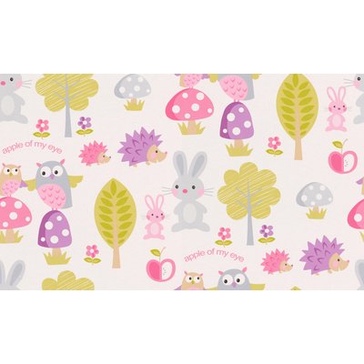 Papier peint "Lapinous et Compagnie" en fôret HOME MAISON