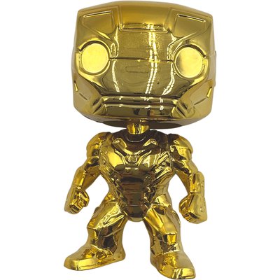 Figurine Pop Iron Man Chrome 9cm Marvel - Bon état FUNKO