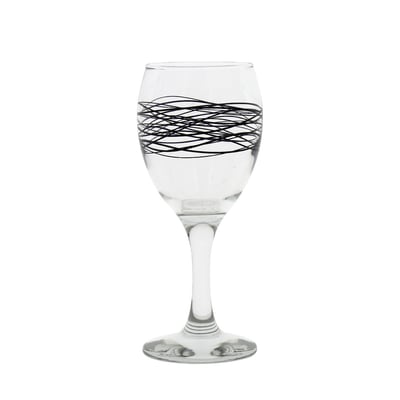 Lot de 6 verres à pied en verre 24,5cl, SERPENTIN NOVASTYL