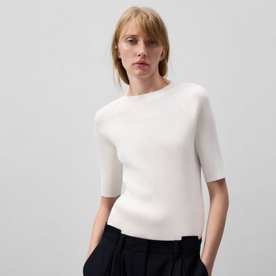 Pull à manches courtes en maille côtelée ADOLFO DOMINGUEZ