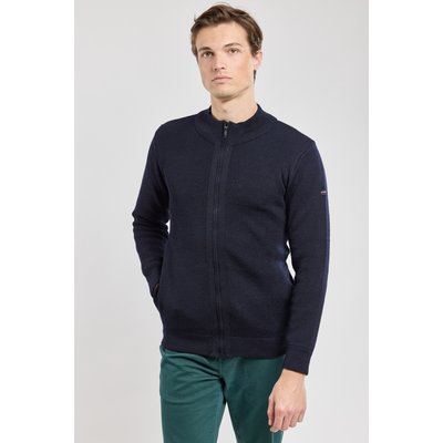 Cardigan zippé uni en laine KERLOUAN ARMOR-LUX