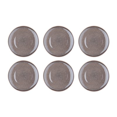 Lot de 6 assiettes plates en grès, STELLAR BJORN